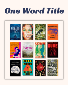 Link to booklist titled One Word Title